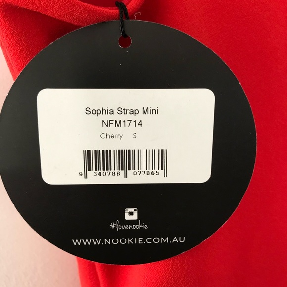 Red Sophia Strap Mini Nookie Dress - Picture 3 of 4